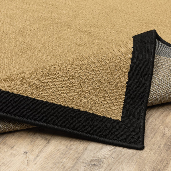 Oriental Weavers Lanai 525X5 Casual/ Border Polypropylene Indoor/Outdoor Area Rug Beige/ Black 8'6" x 13' L525X52859396ST