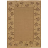 Lanai 606D7 Casual/ Palm Border Polypropylene Indoor/Outdoor Area Rug