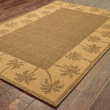 Oriental Weavers Lanai 606M7 Casual/ Border Polypropylene Indoor/Outdoor Area Rug Tan/ Beige 8'6" x 13' L606M7259396ST