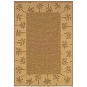 Oriental Weavers Lanai 606M7 Casual/ Border Polypropylene Indoor/Outdoor Area Rug Tan/ Beige 8'6" x 13' L606M7259396ST