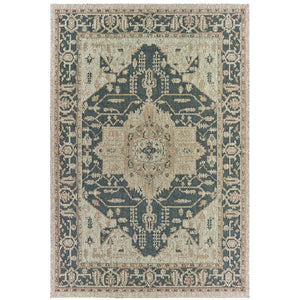 Oriental Weavers Latitude 001J3 Traditional/Global Oriental Polypropylene Indoor/Outdoor Area Rug Grey/ Gold 9'10" x 12'10" L001J3300390ST