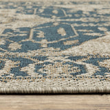 Oriental Weavers Latitude 001J3 Traditional/Global Oriental Polypropylene Indoor/Outdoor Area Rug Grey/ Gold 9'10" x 12'10" L001J3300390ST