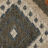 Oriental Weavers Latitude 002X3 Tribal/Global Geometric Polypropylene Indoor/Outdoor Area Rug Grey/ Orange 9'10" x 12'10" L002X3300390ST