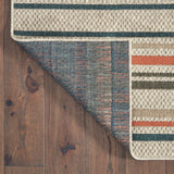 Oriental Weavers Latitude 602W3 Transitional/Casual Geometric Polypropylene Indoor/Outdoor Area Rug Grey/ Teal 9'10" x 12'10" L602W3300390ST