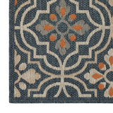 Oriental Weavers Latitude 709B3 Global/Casual Floral Polypropylene Indoor/Outdoor Area Rug Teal/ Orange 9'10" x 12'10" L709B3300390ST