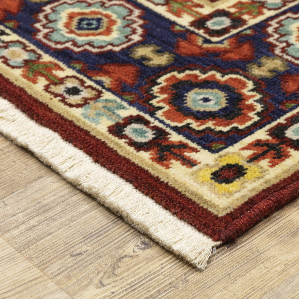 Oriental Weavers Lilihan 1802W Traditional/Bohemian Oriental Wool, Nylon Indoor Area Rug Red/ Ivory 2'6" x 12' L1802W078370ST