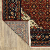 Oriental Weavers Lilihan 001C6 Traditional/Bohemian Oriental Wool, Nylon Indoor Area Rug Red/ Blue 2'6" x 12' L001C6078370ST