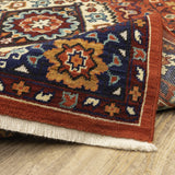 Oriental Weavers Lilihan 2061V Traditional/Bohemian Oriental Wool, Nylon Indoor Area Rug Red/ Blue 2'6" x 12' L2061V078370ST