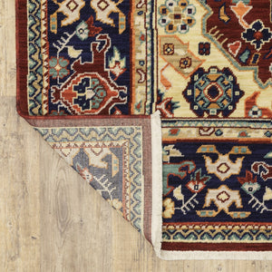 Oriental Weavers Lilihan 2062R Traditional/Bohemian Oriental Wool, Nylon Indoor Area Rug Red/ Blue 2'6" x 12' L2062R078370ST