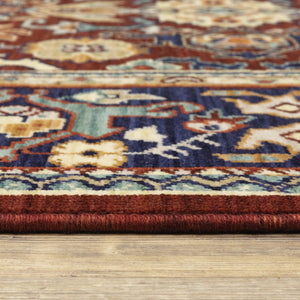 Oriental Weavers Lilihan 2062R Traditional/Bohemian Oriental Wool, Nylon Indoor Area Rug Red/ Blue 2'6" x 12' L2062R078370ST