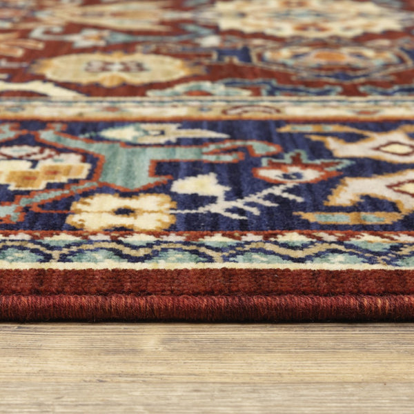 Oriental Weavers Lilihan 2062R Traditional/Bohemian Oriental Wool, Nylon Indoor Area Rug Red/ Blue 2'6" x 12' L2062R078370ST