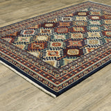 Oriental Weavers Lilihan 003B6 Traditional/Bohemian Oriental Wool/Nylon Indoor Area Rug Navy/ Multi 9'10" x 12'10" L003B6300394ST