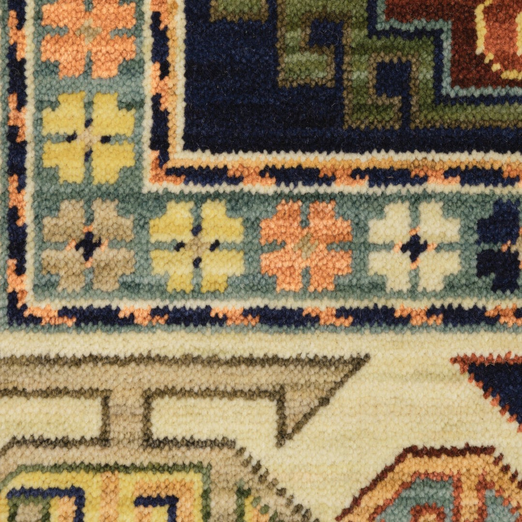Oriental Weavers Lilihan 041H6 Traditional/Bohemian Oriental Wool, Nylon Indoor Area Rug Blue/ Ivory 2'6" x 12' L041H6078370ST