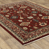 Oriental Weavers Lilihan 043S6 Traditional/Bohemian Oriental Wool, Nylon Indoor Area Rug Red/ Black 9'10" x 12'10" L043S6300394ST