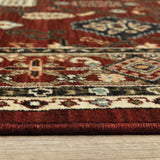 Oriental Weavers Lilihan 043S6 Traditional/Bohemian Oriental Wool, Nylon Indoor Area Rug Red/ Black 2'6" x 12' L043S6078370ST