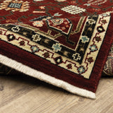 Oriental Weavers Lilihan 043S6 Traditional/Bohemian Oriental Wool, Nylon Indoor Area Rug Red/ Black 2'6" x 12' L043S6078370ST