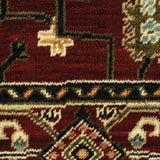 Oriental Weavers Lilihan 043S6 Traditional/Bohemian Oriental Wool, Nylon Indoor Area Rug Red/ Black 2'6" x 12' L043S6078370ST