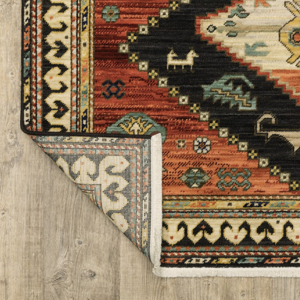 Oriental Weavers Lilihan 051K6 Southwestern/Traditional Southwest/Lodge Wool/Nylon Indoor Area Rug Charcoal/ Multi 9'10" x 12'10" L051K6300394ST