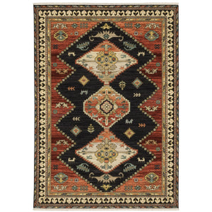 Oriental Weavers Lilihan 051K6 Southwestern/Traditional Southwest/Lodge Wool/Nylon Indoor Area Rug Charcoal/ Multi 9'10" x 12'10" L051K6300394ST