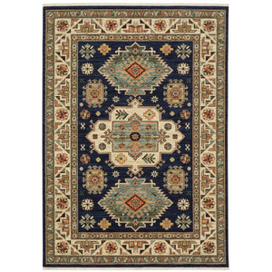 Oriental Weavers Lilihan 532B6 Southwestern/Traditional Southwest/Lodge Wool/Nylon Indoor Area Rug Navy/ Multi 9'10" x 12'10" L532B6300394ST