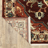 Oriental Weavers Lilihan 5502C Traditional/Bohemian Oriental Wool, Nylon Indoor Area Rug Red/ Ivory 2'6" x 12' L5502C078370ST