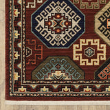 Oriental Weavers Lilihan 091R6 Traditional/Bohemian Oriental Wool, Nylon Indoor Area Rug Red/ Multi 2'6" x 12' L091R6078370ST