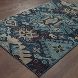 Oriental Weavers Linden 4302A Southwestern/Cabin/Lodge Southwest/Lodge Polypropylene Indoor Area Rug Navy/ Blue 9'10" x 12'10" L4302A300390ST