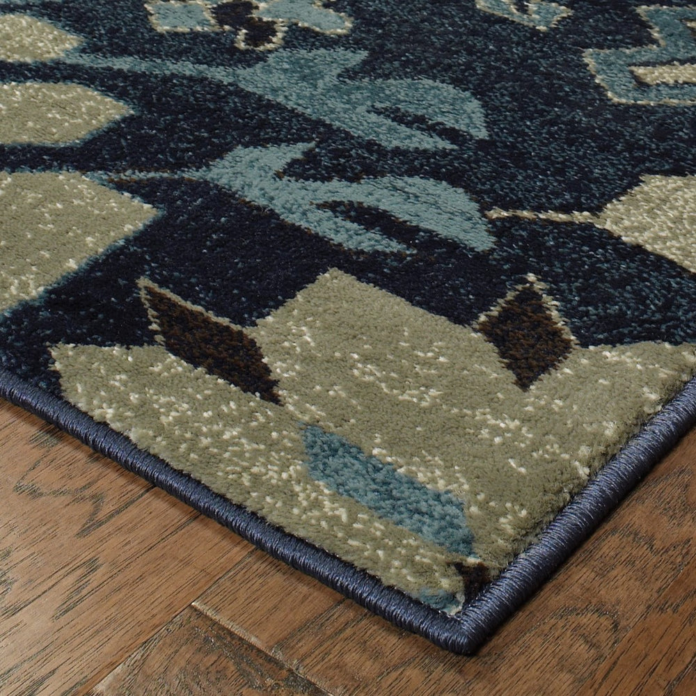 Oriental Weavers Linden 4302A Southwestern/Cabin/Lodge Southwest/Lodge Polypropylene Indoor Area Rug Navy/ Blue 9'10" x 12'10" L4302A300390ST