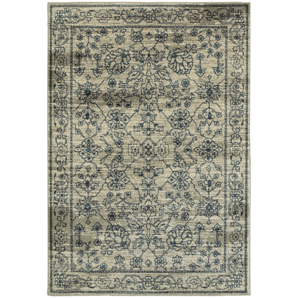 Oriental Weavers Linden 7804C Vintage/Traditional Oriental Polypropylene Indoor Area Rug Beige/ Navy 9'10" x 12'10" L7804C300390ST
