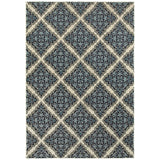 Linden 7816B Traditional/Moroccan Geometric Polypropylene Indoor Area Rug