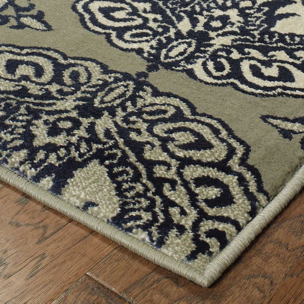 Oriental Weavers Linden 7818A Global/Traditional Oriental Polypropylene Indoor Area Rug Navy/ Ivory 9'10" x 12'10" L7818A300390ST