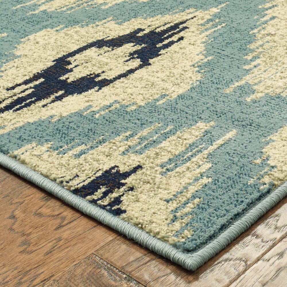 Oriental Weavers Linden 7825C Contemporary/Global Geometric Polypropylene Indoor Area Rug Blue/ Grey 9'10" x 12'10" L7825C300390ST