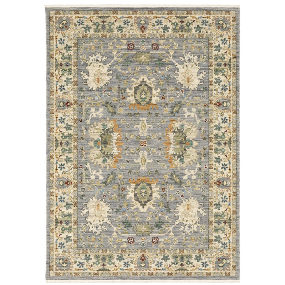 Oriental Weavers Lucca 2063L Traditional/Vintage Oriental Wool, Nylon Indoor Area Rug Grey/ Multi 2'6" x 12' L2063L078370ST