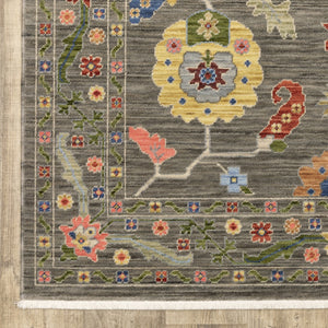 Oriental Weavers Lucca 5506K Traditional/Bohemian Oriental Wool, Nylon Indoor Area Rug Grey/ Multi 2'6" x 12' L5506K078370ST