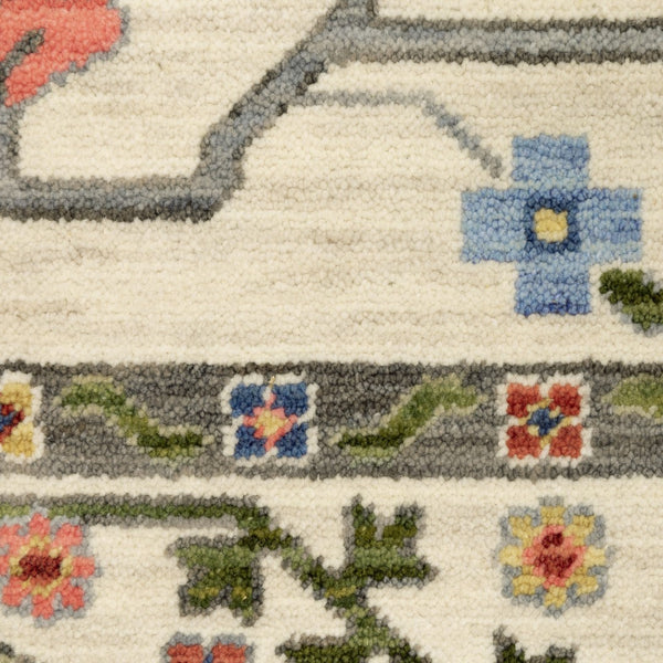 Oriental Weavers Lucca 5506W Traditional/Bohemian Oriental Wool, Nylon Indoor Area Rug Ivory/ Multi 2'6" x 12' L5506W078370ST