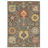 Oriental Weavers Lucca 8111K Traditional/Bohemian Oriental Wool, Nylon Indoor Area Rug Grey/ Multi 2'6" x 12' L8111K078370ST