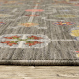 Oriental Weavers Lucca 8111K Traditional/Bohemian Oriental Wool, Nylon Indoor Area Rug Grey/ Multi 2'6" x 12' L8111K078370ST