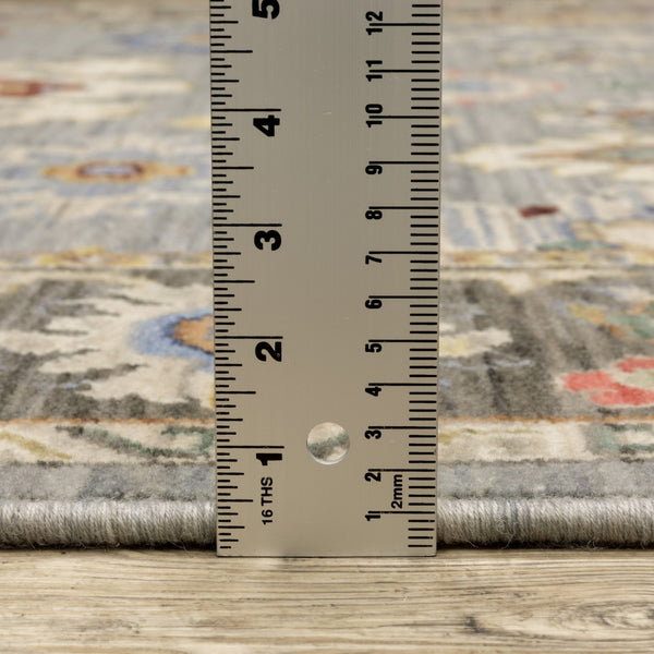 Oriental Weavers Lucca 846D1 Traditional/Bohemian Oriental Wool, Nylon Indoor Area Rug Blue/ Multi 2'6" x 12' L846D1078370ST