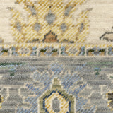 Oriental Weavers Lucca 846H1 Traditional/Bohemian Oriental Wool, Nylon Indoor Area Rug Ivory/ Blue 2'6" x 12' L846H1078370ST