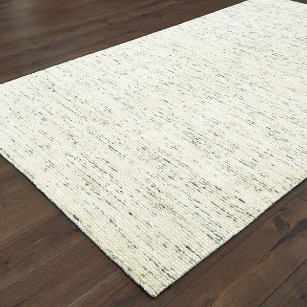 Oriental Weavers Lucent 45902 Contemporary/Glam Solid Wool, Viscose Indoor Area Rug Ivory/ Stone 8' x 10' L45902244305ST