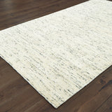 Oriental Weavers Lucent 45902 Contemporary/Glam Solid Wool, Viscose Indoor Area Rug Ivory/ Stone 8' x 10' L45902244305ST