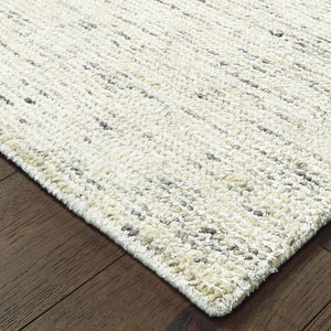 Oriental Weavers Lucent 45902 Contemporary/Glam Solid Wool, Viscose Indoor Area Rug Ivory/ Stone 8' x 10' L45902244305ST