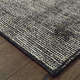 Oriental Weavers Lucent 45904 Contemporary/Glam Solid Wool, Viscose Indoor Area Rug Charcoal/ Black 6' x 9' L45904183275ST