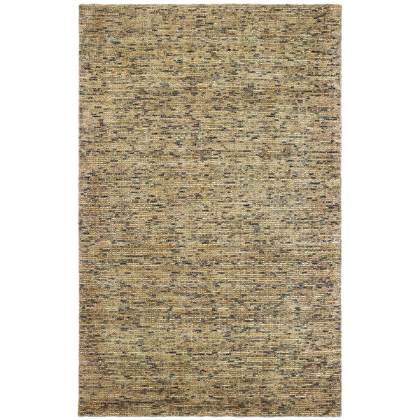 Oriental Weavers Lucent 45906 Contemporary/Glam Solid Wool, Viscose Indoor Area Rug Gold/ Green 6' x 9' L45906183275ST