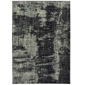 Oriental Weavers Luna 1805K Contemporary/Industrial Abstract Polypropylene Indoor Area Rug Black/ Ivory 9'10" x 12'10" L1805K300390ST