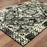 Oriental Weavers Luna 5603K Global/Tribal Southwest/Lodge Polypropylene Indoor Area Rug Black/ Ivory 9'10" x 12'10" L5603K300390ST