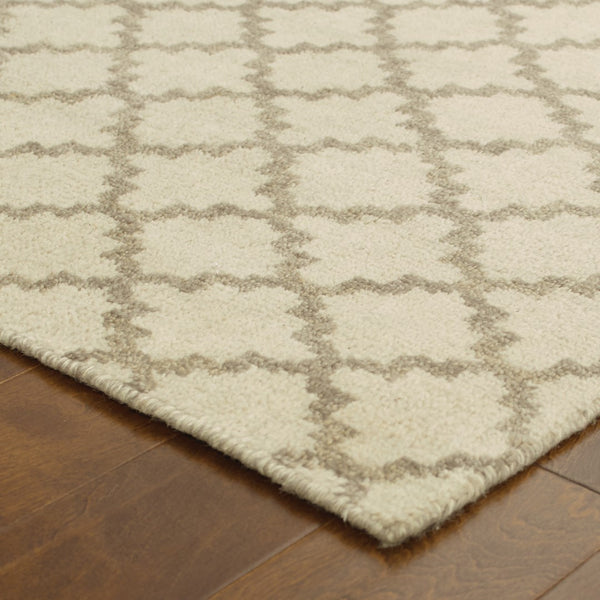 Oriental Weavers Maddox 56502 Bohemian/Global Geometric Wool Indoor Area Rug Beige/ Stone 2'6" x 10' M56502076305ST