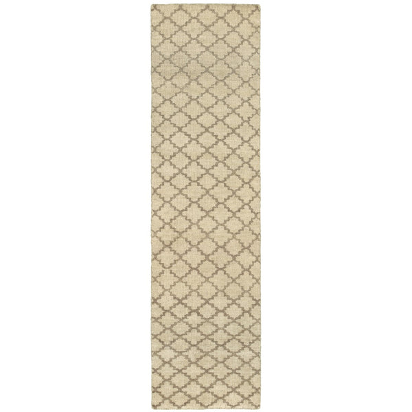 Oriental Weavers Maddox 56502 Bohemian/Global Geometric Wool Indoor Area Rug Beige/ Stone 2'6" x 10' M56502076305ST