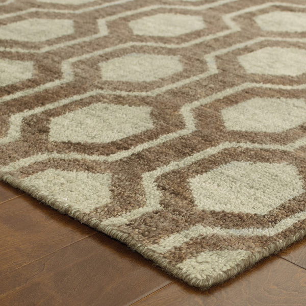 Oriental Weavers Maddox 56504 Bohemian/Global Geometric Wool Indoor Area Rug Brown/ Blue 2'6" x 10' M56504076305ST