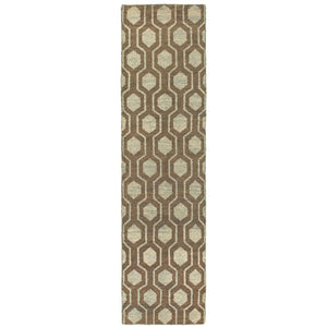 Oriental Weavers Maddox 56504 Bohemian/Global Geometric Wool Indoor Area Rug Brown/ Blue 2'6" x 10' M56504076305ST